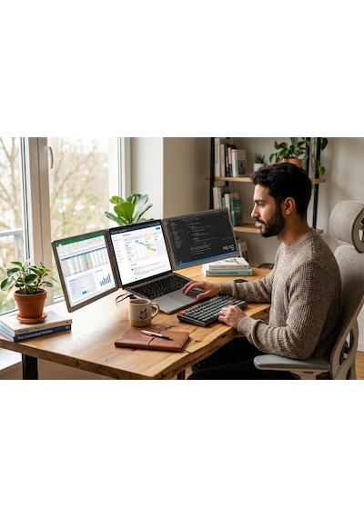 Peaq Pmo P150-fdb 15.6'' Full Hd 60 Hz Ips Çift Ekranlı Taşınabilir Laptop Monitörü