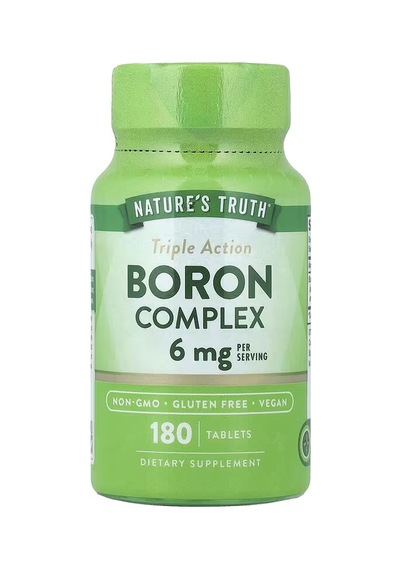 Nature's Truth Boron Citrate Boron Glycinate And Boron Aspartate Complex Triple Action 180 Tablet