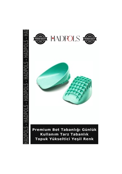 Hadpols Premium Bot Tabanlığı Günlük Kullanım Tarz Tabanlık Topuk Yükseltici Yeşil Renk