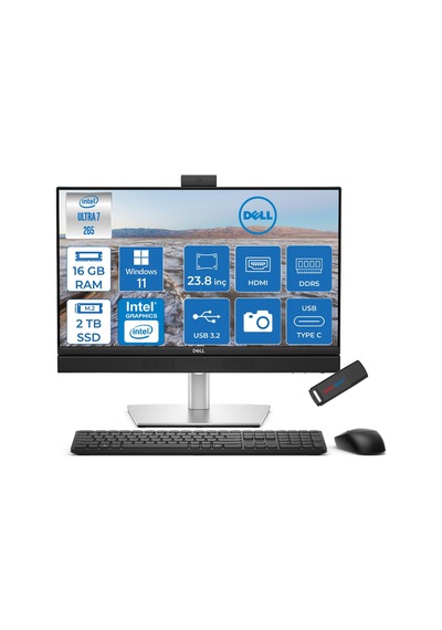 Dell Pro Plus BTO103-QB24250H03 Ultra 7 265 16 GB 2 TB SSD 23.8" W11H AIO Masaüstü Bilgisayar