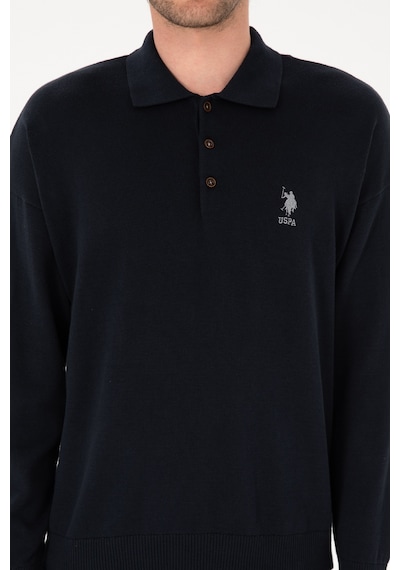 U.S. Polo Assn. Erkek Comfort Fit Polo Yaka Lacivert Basic Kazak 50313660-VR033