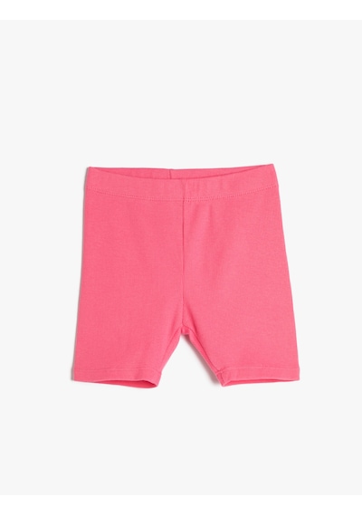 Koton Biker Tayt Beli Lastikli Fitilli Pamuklu Pembe 3skg40153ak Gül