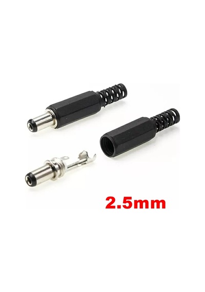 BuharaElektronik - Dc Erkek Jak Seyyar 2.5 MM 5.5 x 2.5M M Erkek Jak Fiş 5 Adet