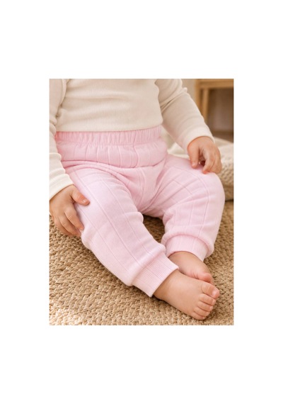 H&c Coolboy H&c Bebek Patiksiz Alt Pantolon %100 Pamuk Esnek Fitilli Ribana 0-36 Ay Pembe