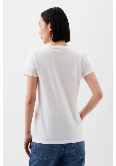 Gap V-ss Logo Classic Kadın Tişört Beyaz