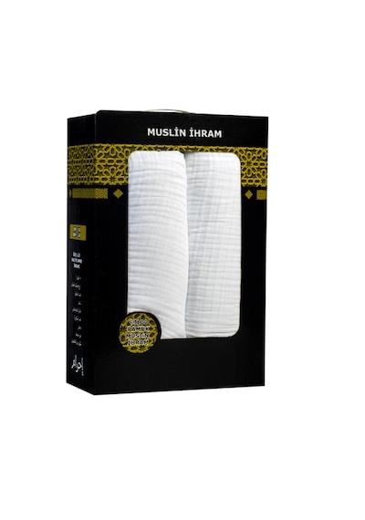 Gündüz Ihram Muslin Yetişkin Ihram Kutulu Doğal