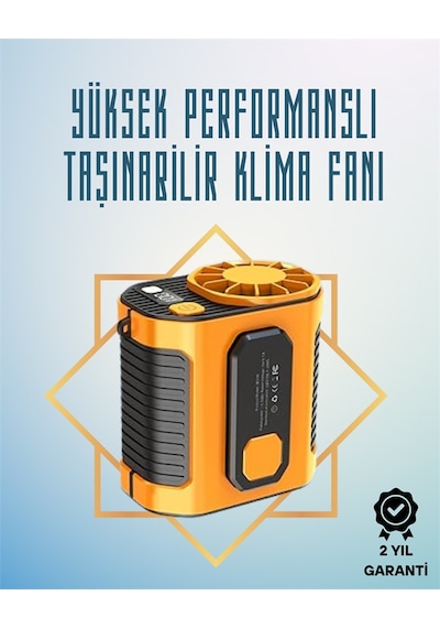 Yüksek Hızlı Mini Klima Fan - 11 M/s Rüzgar Gücü 100 Hız Ayarı