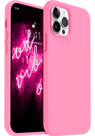Apple Uyumlu iPhone 12 Pro Max  Silikon Kılıf - Pastel Renk Tonu Esnek Tam Koruma Kapak - Pembe