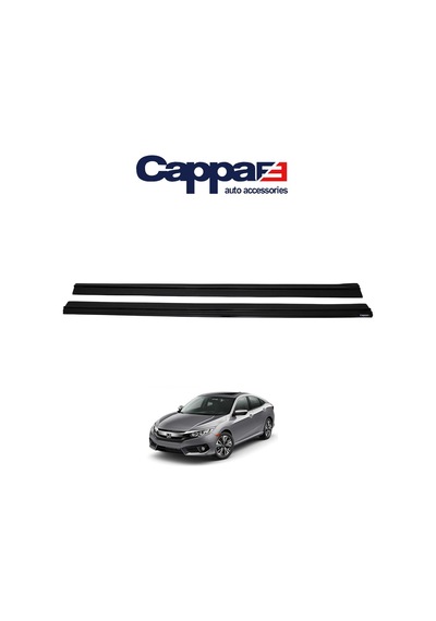 Honda Civic 10 Yan Marşpiyel Akrilik Abs 2 Parça Piano Black 2
