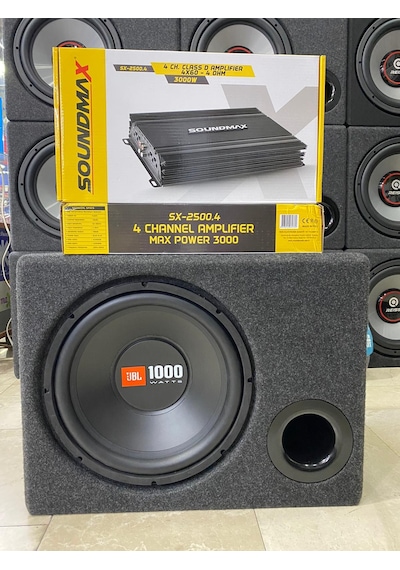 Jbl Paket Set Jbl 30 Cm Kabinli Bass 1000w 4 Kanallı Anfi 3000wat