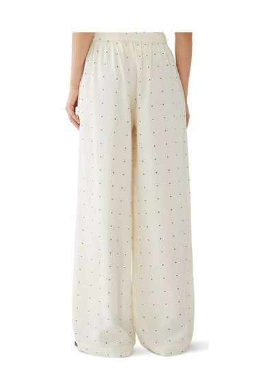 Rohe Şık Polka Noktalı Ipek Pantolon Creme