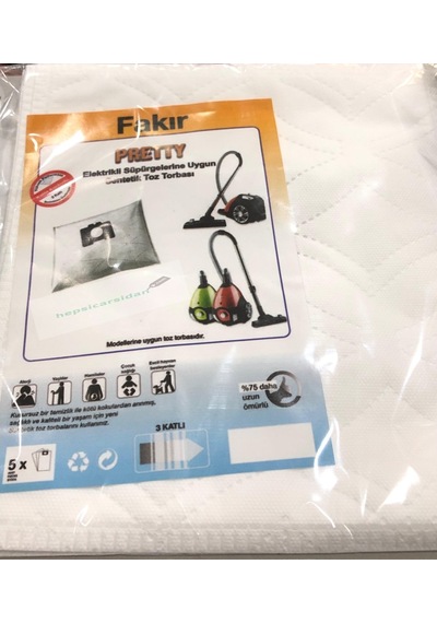 Fakir Pretty Süpürge Bs 110 Bez Toz Torbası (20 Adet) (304860187)