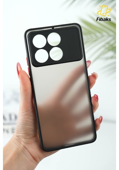 Fibaks Poco X6 Pro 5G Uyumlu Kılıf Mat Parmak Izi Yapmaz Kamera Korumalı Renkli Tuşlu Sert Silikon
