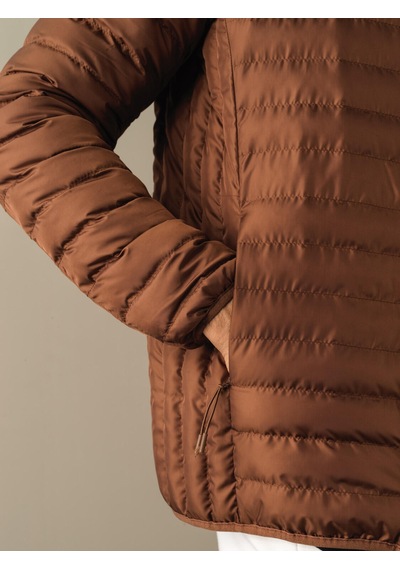 Xint Camel Regular Fit Dik Yaka Şişme Mont 190527