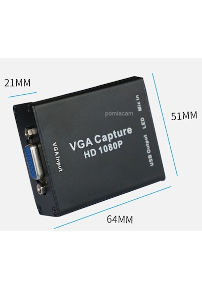 Usb Vga Hd Vıdeo Capture Kart 4640P 4K Xbox Ps4 Çevirici Aktarıcı