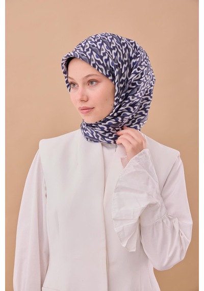 Silk Home Aura Eşarp 140006-26 Gece Mavisi, Lacivert, Füme, Gümüş