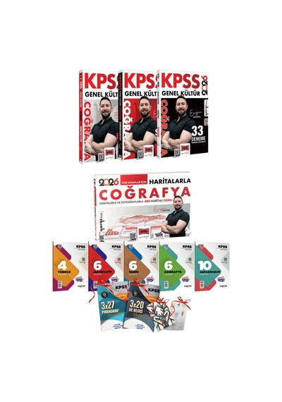 2026 Kpss Engin Eraydın Coğrafya Konu-soru-deneme-harita 4lü Set Ve 7li Branş Deneme