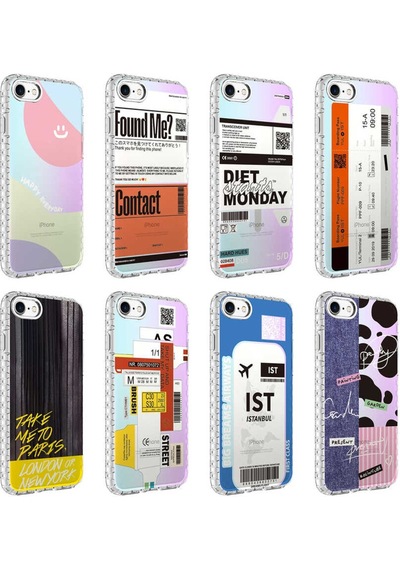 Apple Uyumlu iPhone 7 Kilif Airbag Kenarli Renkli Desenli Elegans Kilif 560345189