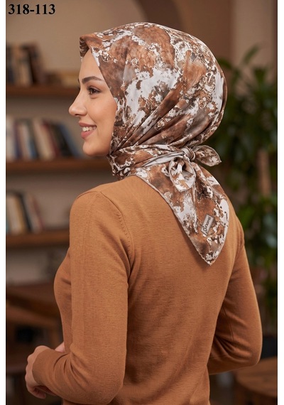 Sharell Desenli Soft Pamuk Eşarp 318-113 Çok Renkli