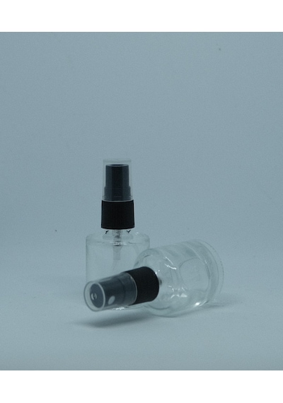 Boş Parfüm ve Kolonya Şişesi 8 ML 10 Adet Silindir Boş Cam Siyah Sprey Şişe