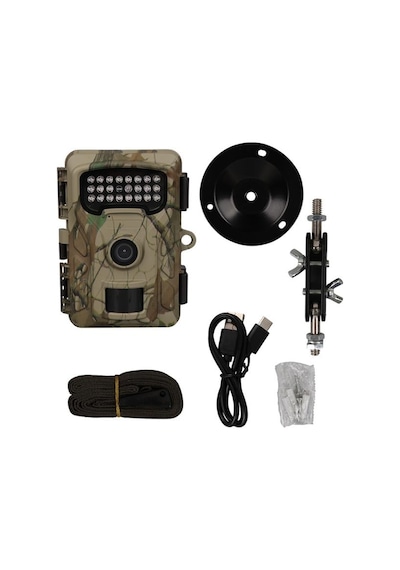 Powermaster Rf06 20mp 24 Led Pır Sensörlü 2.0" Renkli Lcd Ekran 128gb Sd Kart Destekli Fotokapan Kamuflaj Kamera