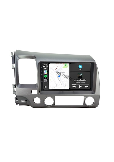 Honda Cıvıc Fd6 2006-12 9" İçerden Ekran Uyumlu Androıd Multimedya Gerçek 2/32 Kablosuz Carplay Geri Görüş Kameralı 9"