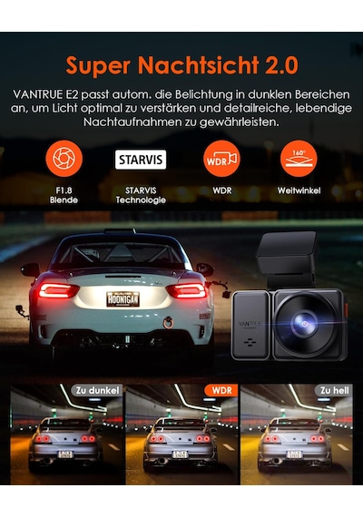 Vantrue E2 2.7k+2.7k Araç Kamerası Araç Ön Arka 5ghz Wifi 9mb/s Gps, Uzaktan Kumanda Sesli Komutlar Araç Kamerası Çift 1944p/1440p Wdr Gece Görüş Tampon Park Modu Araç Kamerası, 2,45'' 320 G Sensör, Maks. 512 Gb Vantrue E2 2.7k+2.7k Araç Kamerası Araç Ön Arka 5ghz Wifi 9mb/s Gps, Uzaktan Kumanda Sesli Komutlar Araç Kamerası Çift 1944p/1440p Wdr Gece Görüş Tampon Park Modu Araç Kamerası, 2,45'' 320 G Sensör, Maks. 512 Gb
