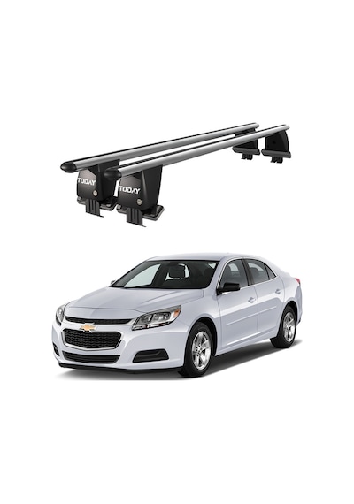 Royal Chevrolet Malibu Vııı 2012-2016 Uyumlu Gri Kilitli Ara Atkı Port Bagaj Tavan Barı