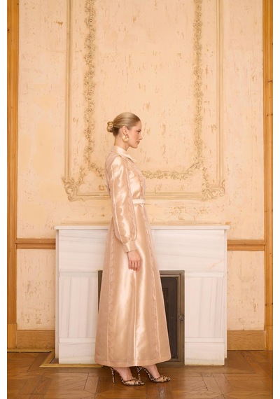 Senna Carter Dress Bej BEJ
