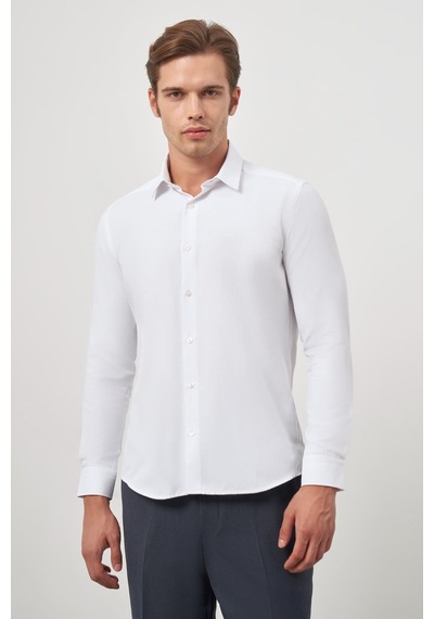 İmza Beyaz Uzun Kol Kendinden Desenli Armürlü 032 Sert Yaka Classic Slim Fit Gömlek 1004245151 Beyaz İmza Beyaz Uzun Kol Kendinden Desenli Armürlü 032 Sert Yaka Classic Slim Fit Gömlek 1004245151 Beyaz