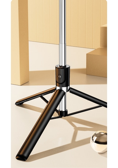 Işıklı Telefon Tripod Bluetooth Kumandalı Video Çekim Selfie Tripod Standı Telefon Tutucu
