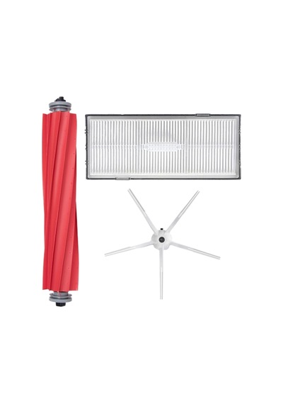 Mija Roborock S7 Sonic Uyumlu 3 Parça Yedek Filtre Fırça Seti Beyaz 701037S7B