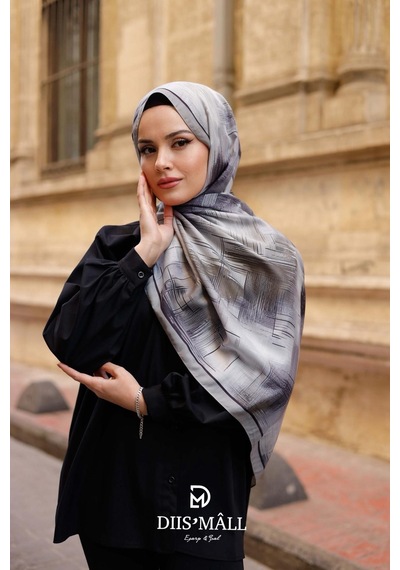 Mimiyum Firgun Desen Soft Şal Dumanlı Yeşil