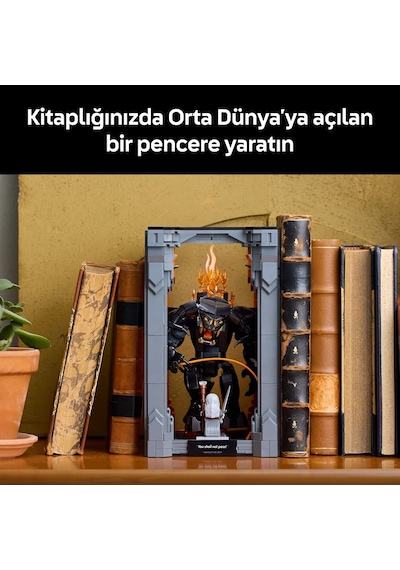 LEGO® Icons Yüzüklerin Efendisi: Balrog™ Kitaplık Dekoru 10367 - Yetişkinler için Dekoratif Film Hatırası Model Yapım Seti (1201 Parça)