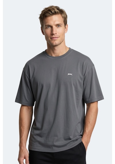 Slazenger Keane Erkek Oversıze Gri Tişört