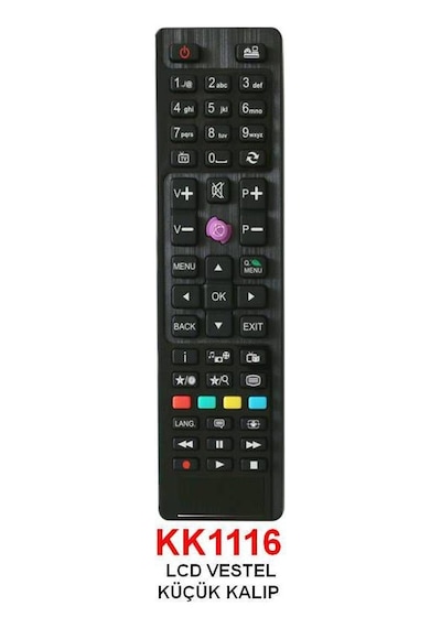 Vestel Uyumlu Küçük Kalıp Mor Tuşlu Lcd Led Tv Kk1116 Pil