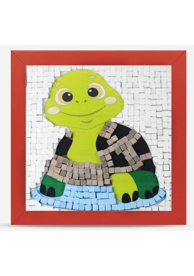 28 I Çocuk Ahşap Çerçeveli Seramik Mozaik Set 20x20 Cm