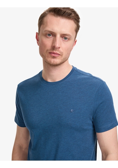 Pierre Cardin Erkek İndigo Melanj Tişört Basic 50325307-vr155
