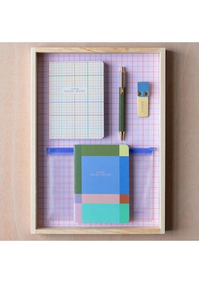 Kikkerland Inkerie Dosyalı On The Go Stationery Set Kırtasiye Seti Çok Renkli