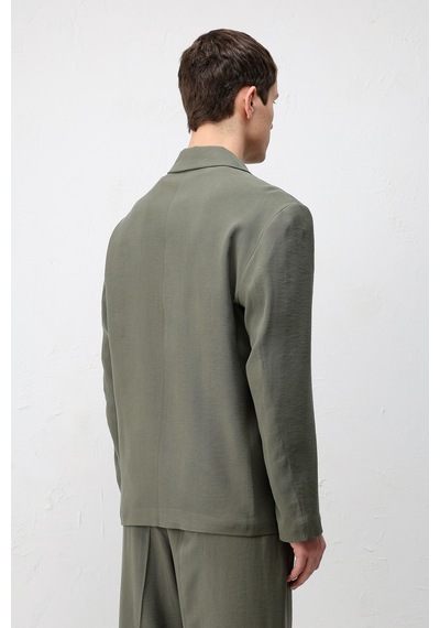 Antioch Modal Karışımlı Relaxed Fit Erkek Blazer Ceket Haki