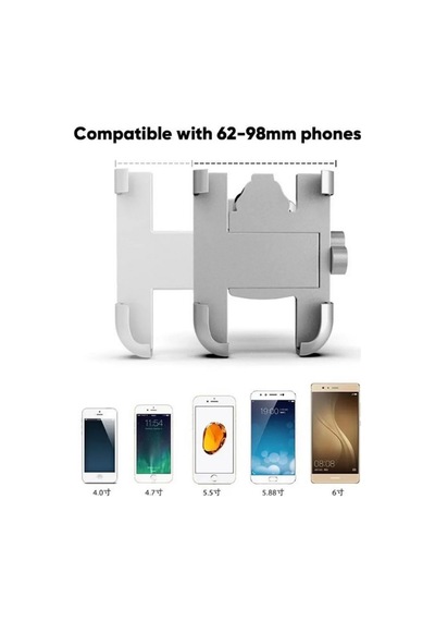 Magicool Vothoon Alüminyum Gövdeli Metal Ayna Bağlantılı Motosiklet Telefon Tutucu 7 İnç Xl