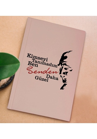 Bk Gift Kimseyi Tanımadım Ben Atatürk Temalı Pembe Sert Kapaklı Defter Ve Middle Kupa Seti-3, Arkadaşa Hediye, Yeni İş Hediyesi, Doğum Günü Hediyesi