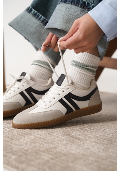 Daxtors Garantili Carina Günlük Ortopedik Kadın Sneaker Spor Ayakkabı Beyaz