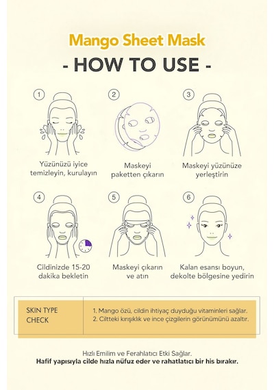 Lebelage Mango Nemlendirici Kağıt Maske Lebelage Fruit Mango Mask
