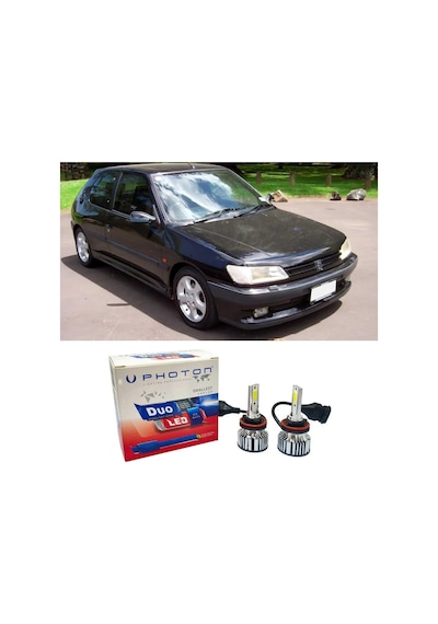 Peugeot 306 Led Xenon Uzun + Kısa Far Ampulü H4 Duo Yeni Seri Beyaz 1993-1996