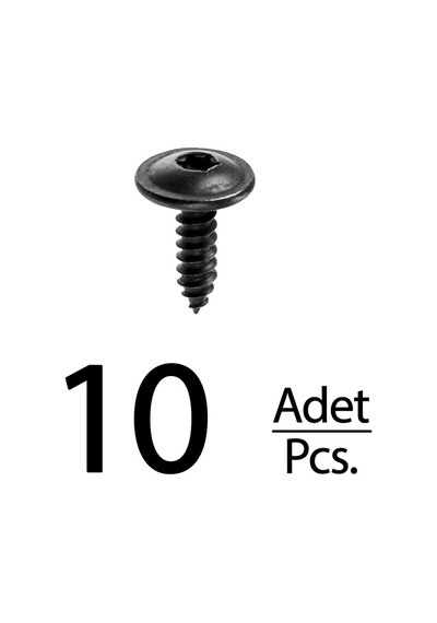 Volkswagen Golf Passat Beetle Cabrio Torx Tork İçin Davlumbaz Vida - 10 Adet