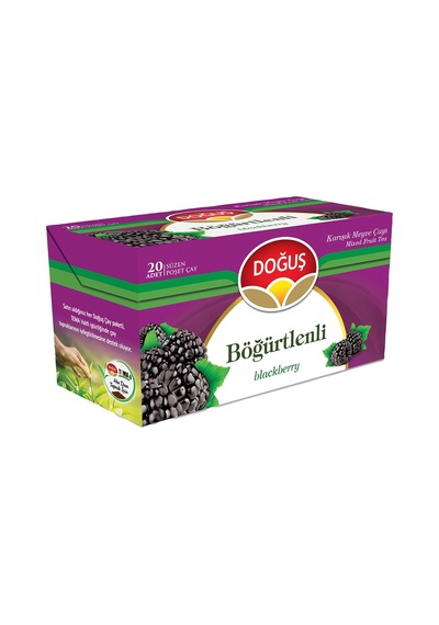 Doğuş Böğürtlenli Meyve Çayı Poşet 20'li - 38g 3'li Ekonomik Paket - 3 Adet Tarı