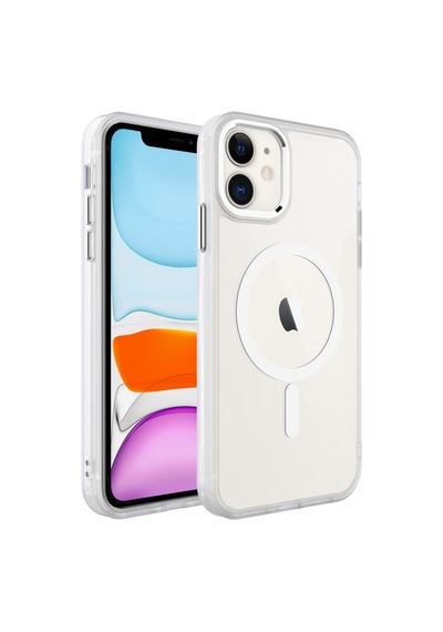 Apple Uyumlu iPhone 11 Kılıf Krom Magsafe Silikon Kapak