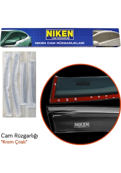 Togg T10x 2023 Sonrası Uyumlu Kromlu Cam Rüzgarlığı 4lü