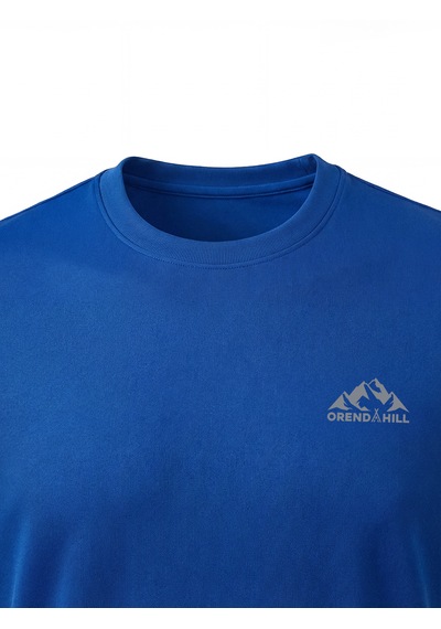 Orendahill Erkek Spor Tişört Hızlı Kuruyan Esnek Regular Fit Basic Gym Activewear Saks Mavi